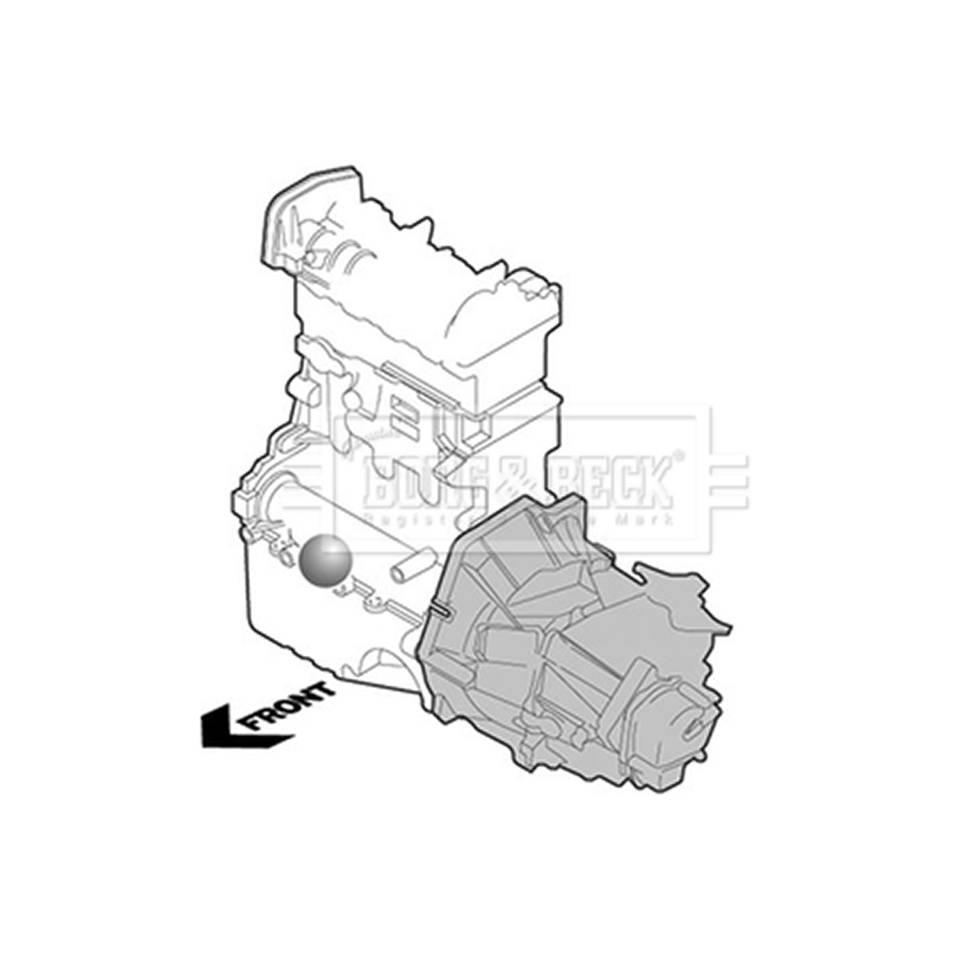 BEM3989 BORG & BECK - Опора  двигуна1
