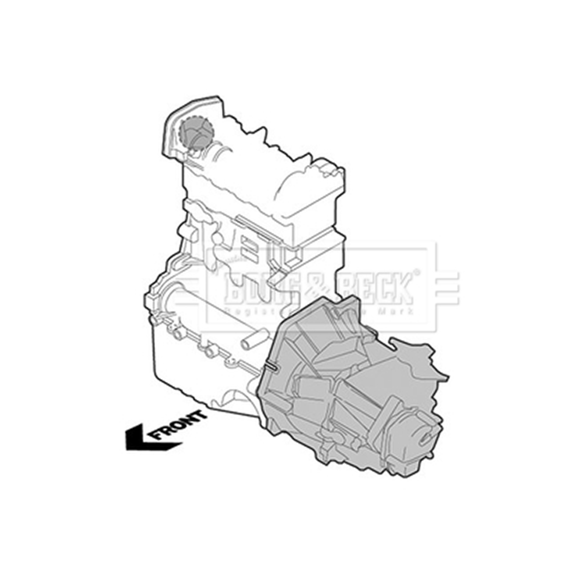 BEM3908 BORG & BECK - Опора  двигуна1