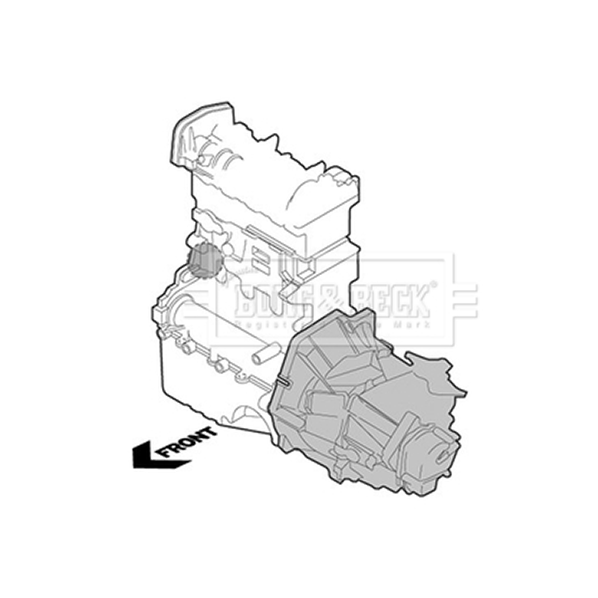 BEM4280 BORG & BECK - Опора  двигуна1
