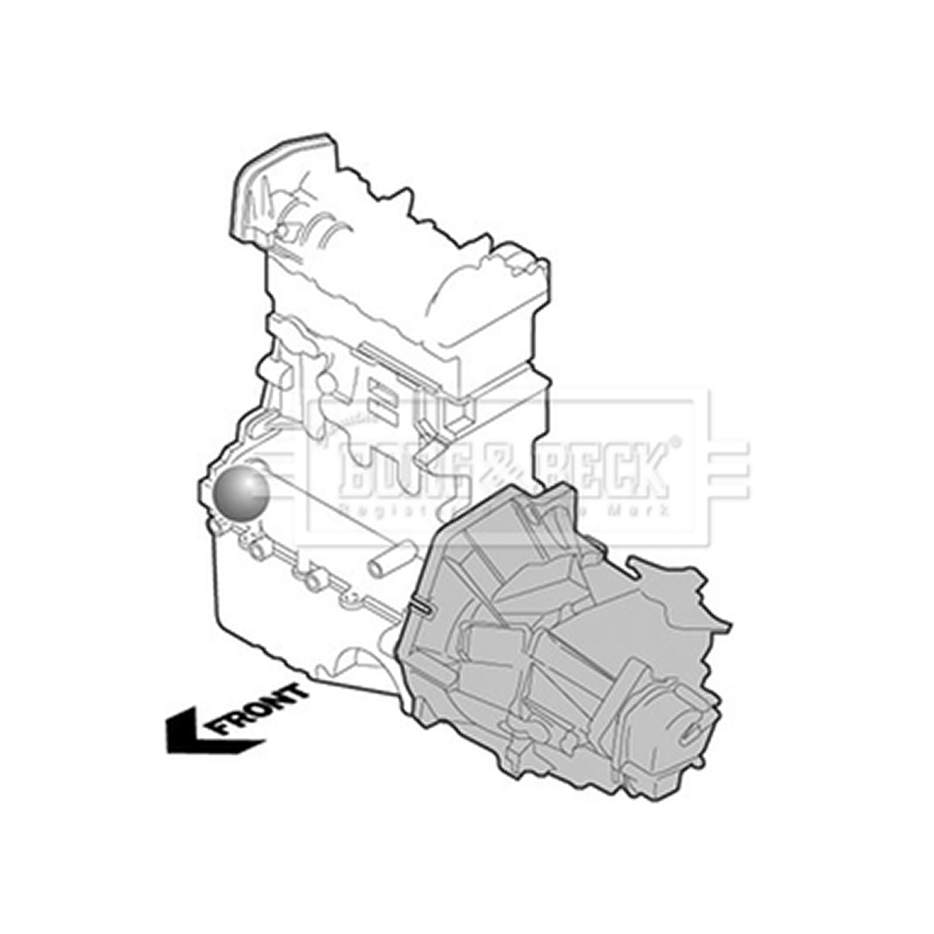 BEM4038 BORG & BECK - Опора  двигуна1