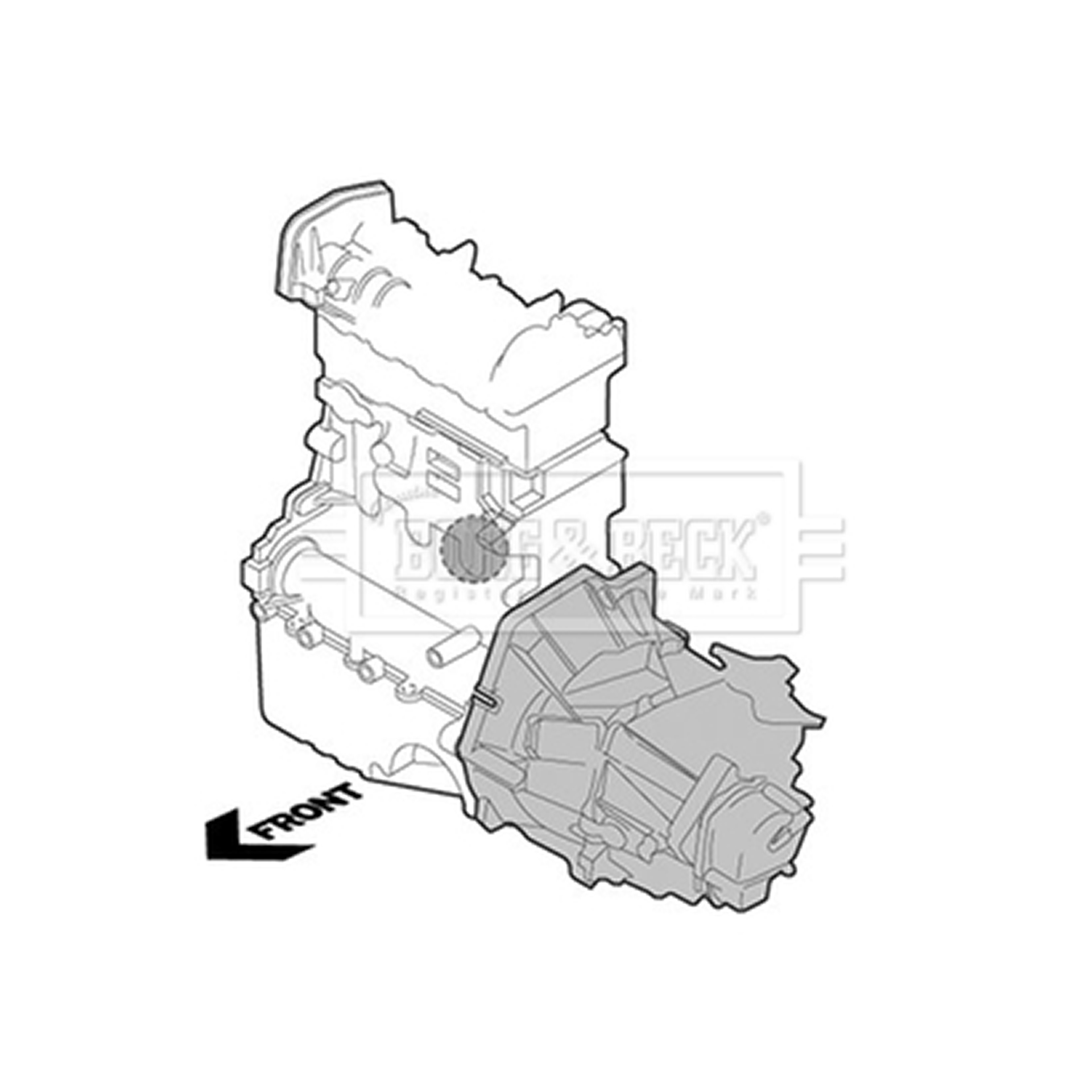 BEM4164 BORG & BECK - Опора  двигуна1