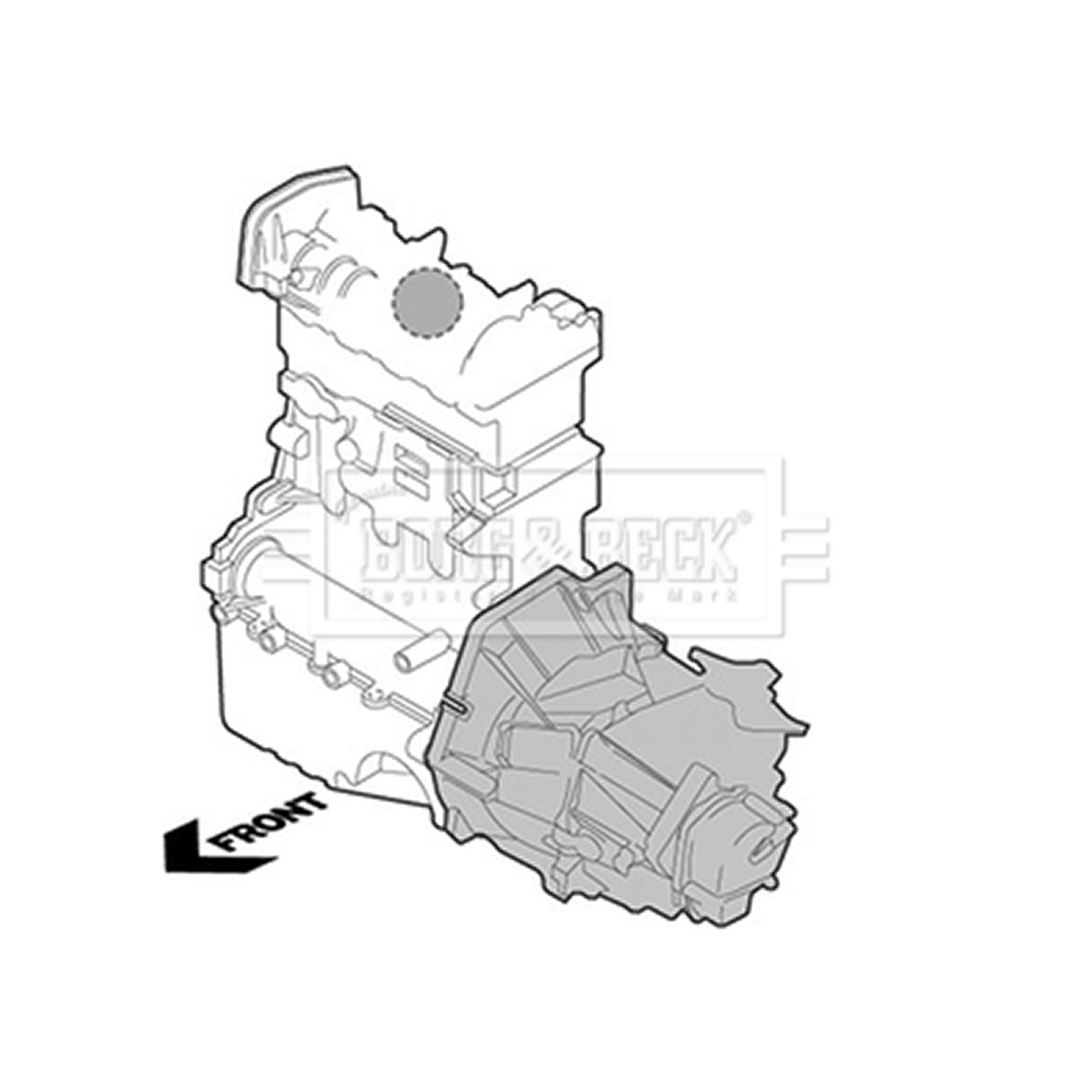 BEM4166 BORG & BECK - Опора  двигуна1