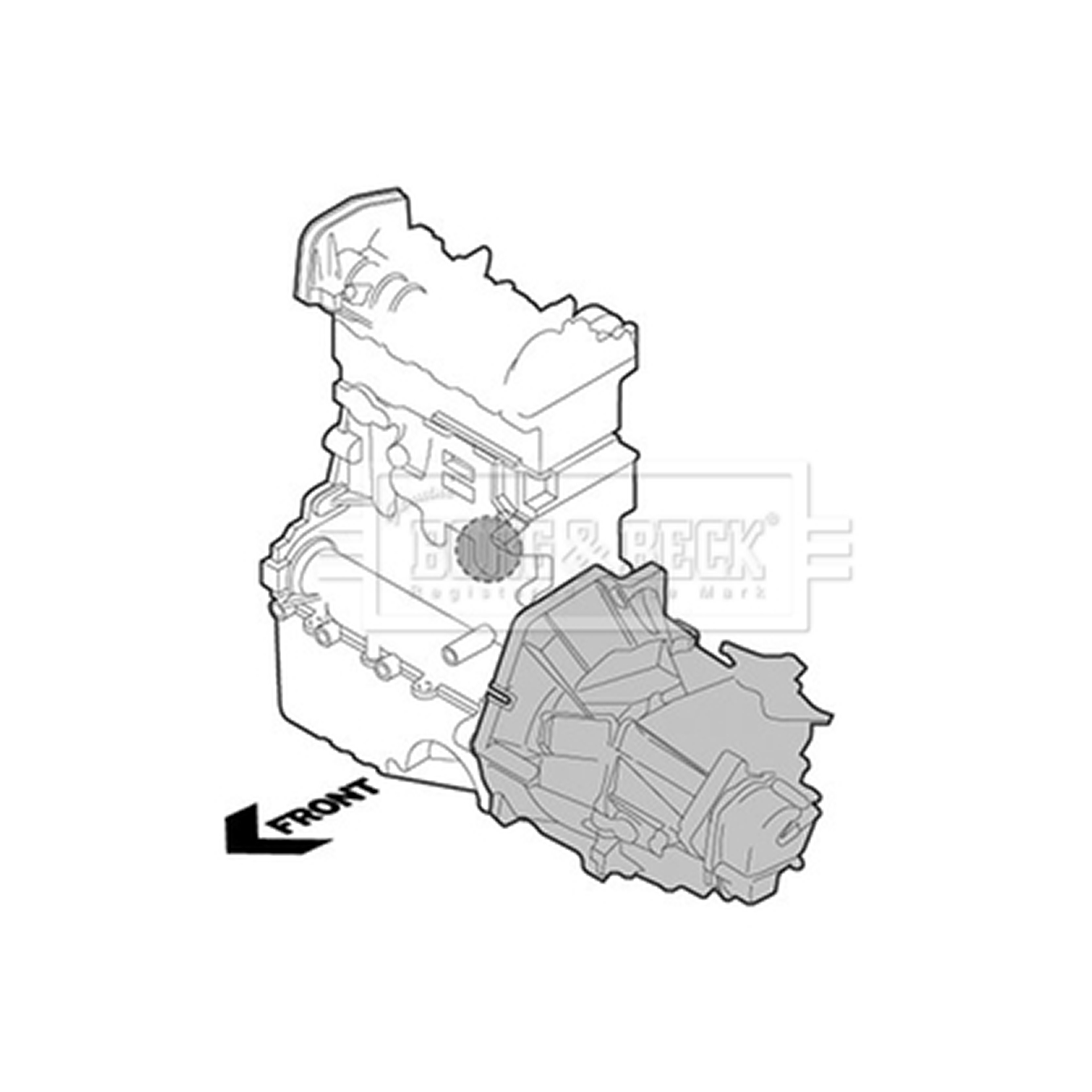 BEM3243 BORG & BECK - Опора  двигуна1