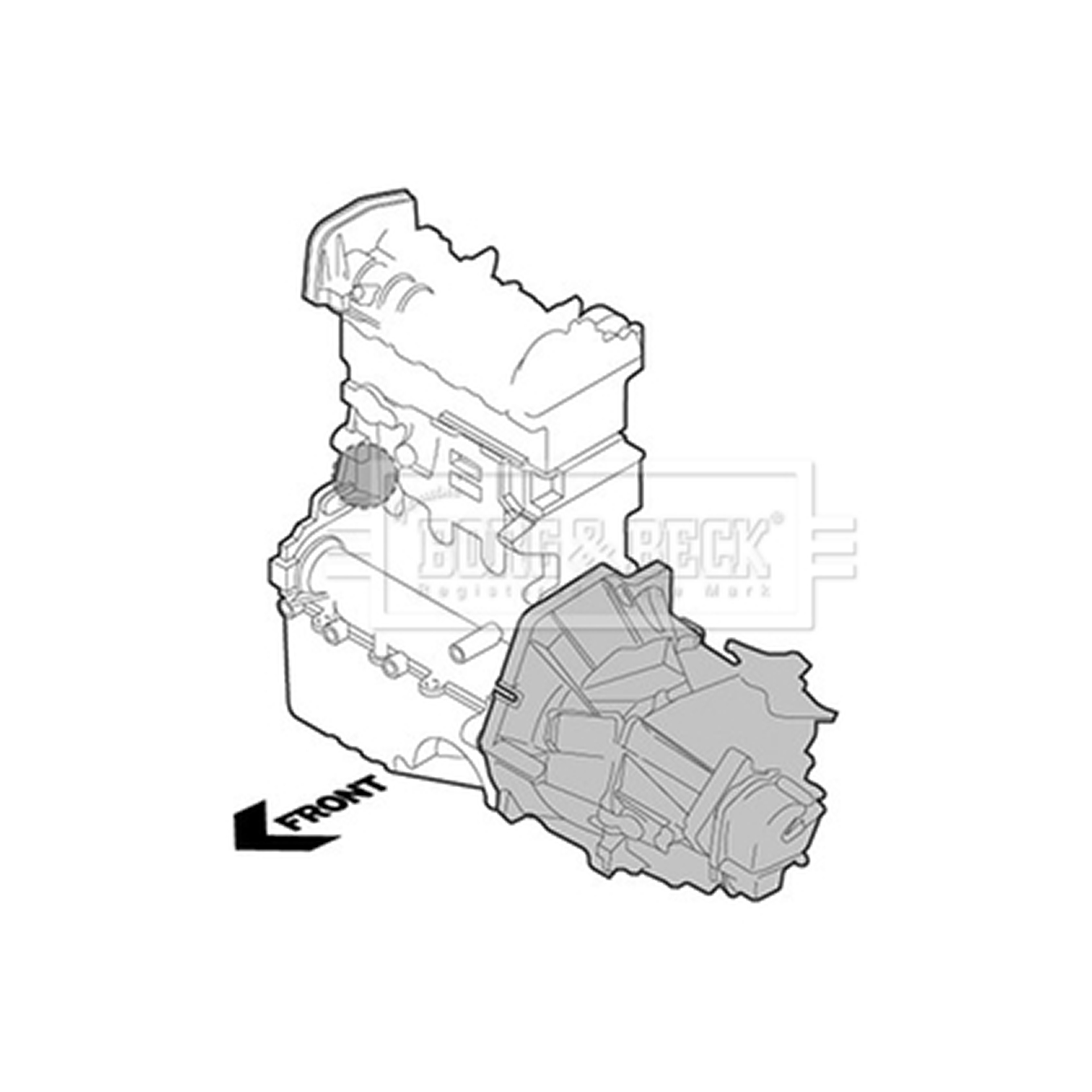 BEM4286 BORG & BECK - Опора  двигуна1