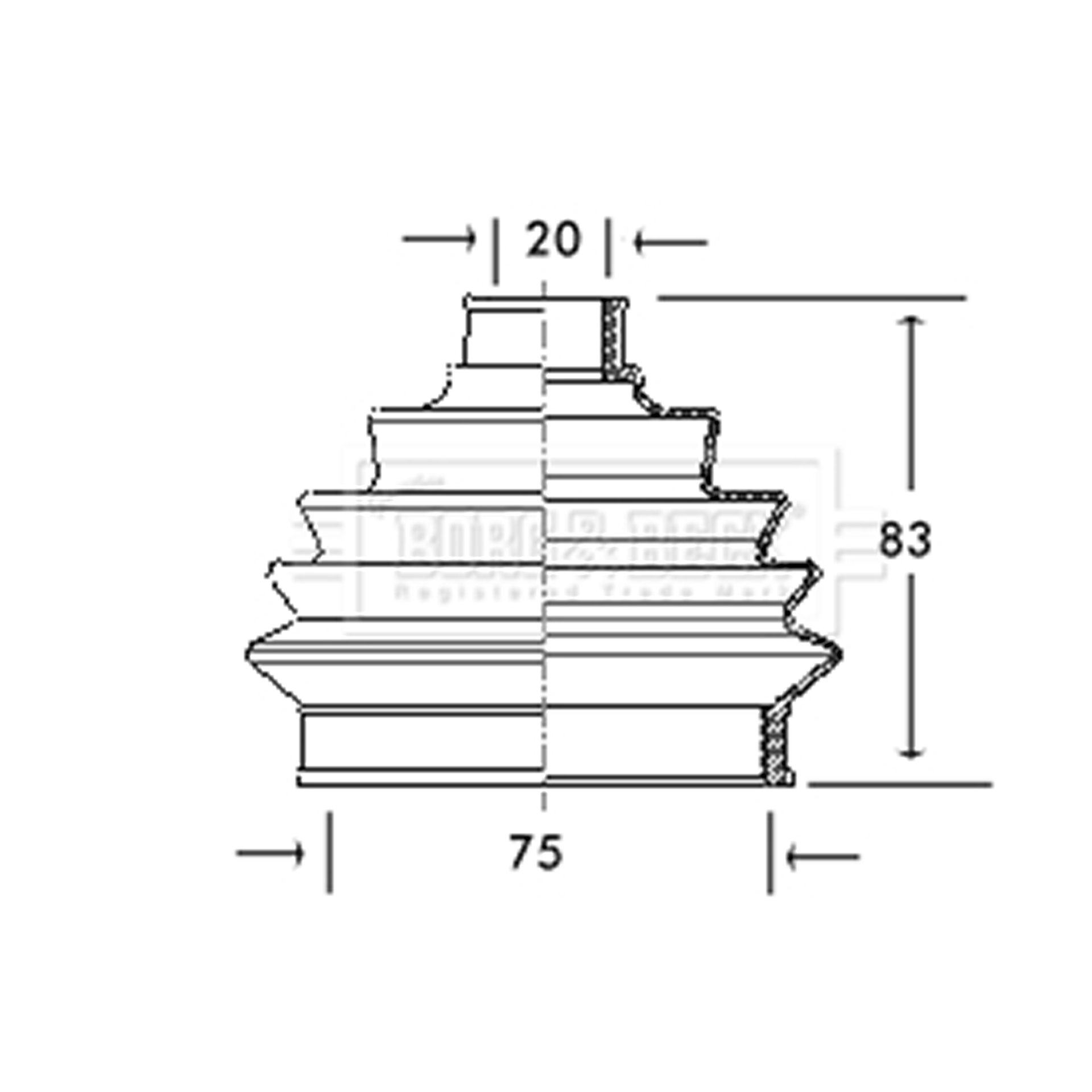 BCB2004 BORG & BECK - Пильовик привідного вала к-т1