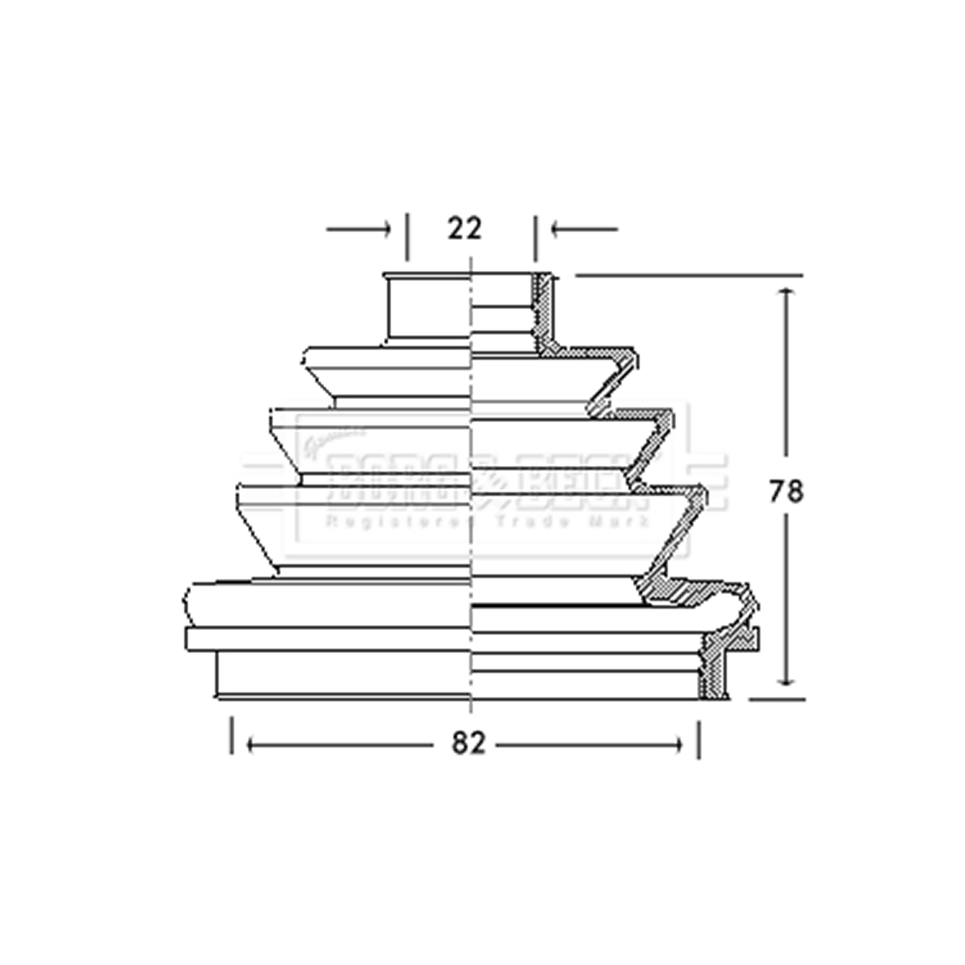 BCB2110 BORG & BECK - Пильовик привідного вала к-т1