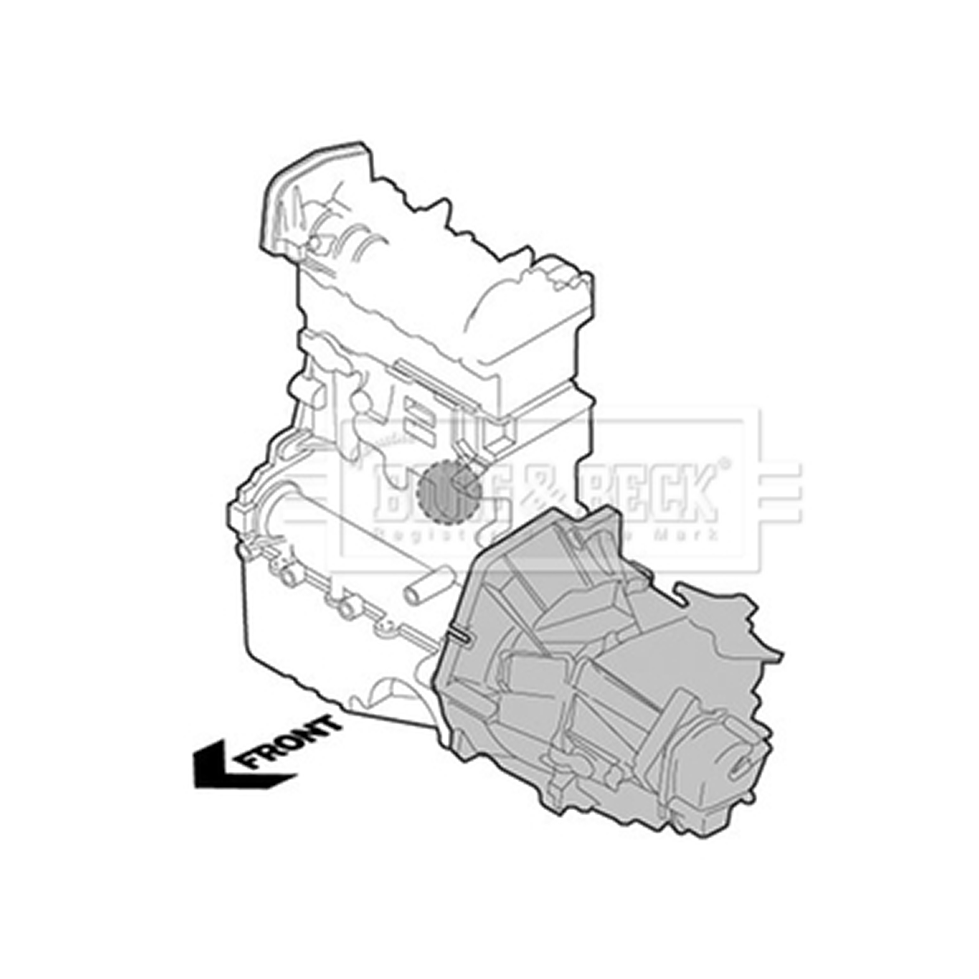 BEM4103 BORG & BECK - Опора  двигуна1