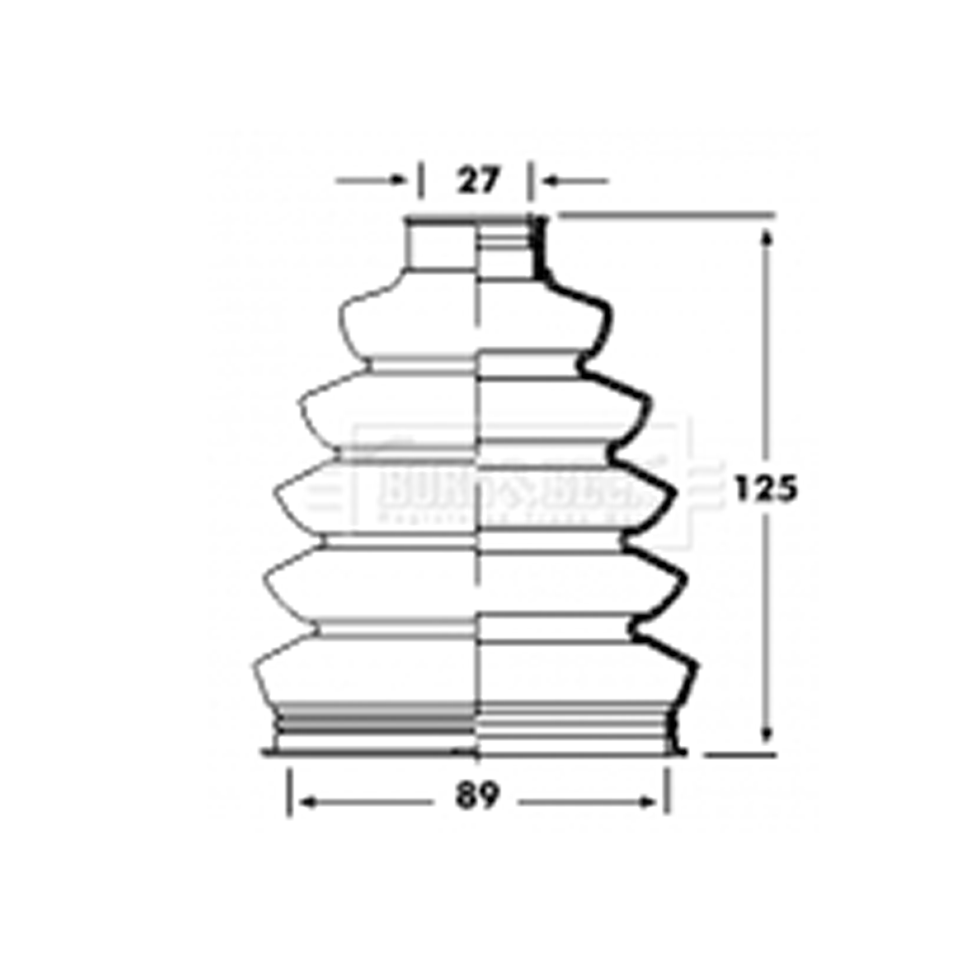 BCB2358 BORG & BECK - Пильовик привідного вала к-т1
