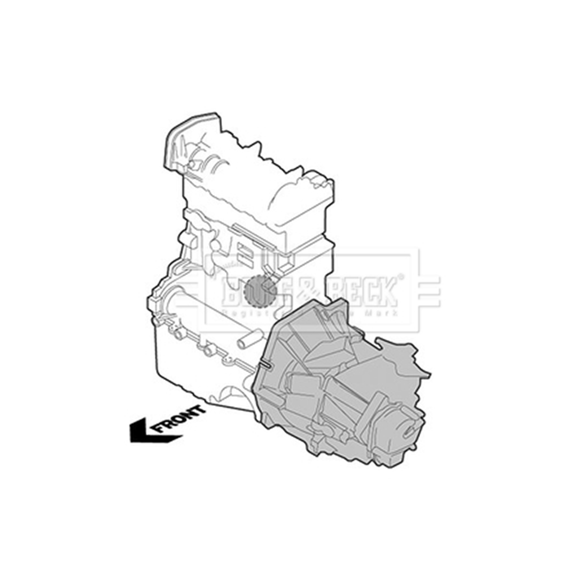 BEM4309 BORG & BECK - Опора  двигуна1