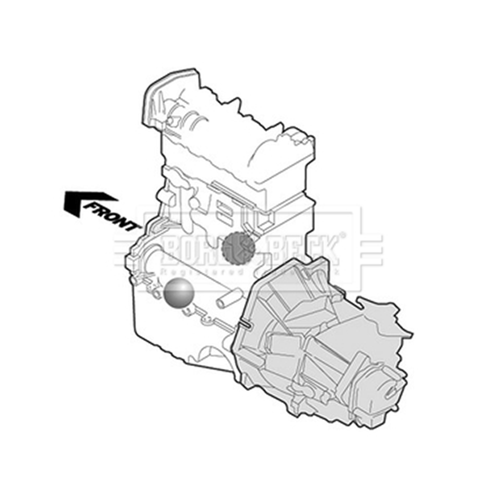 BEM3187 BORG & BECK - Опора  двигуна0