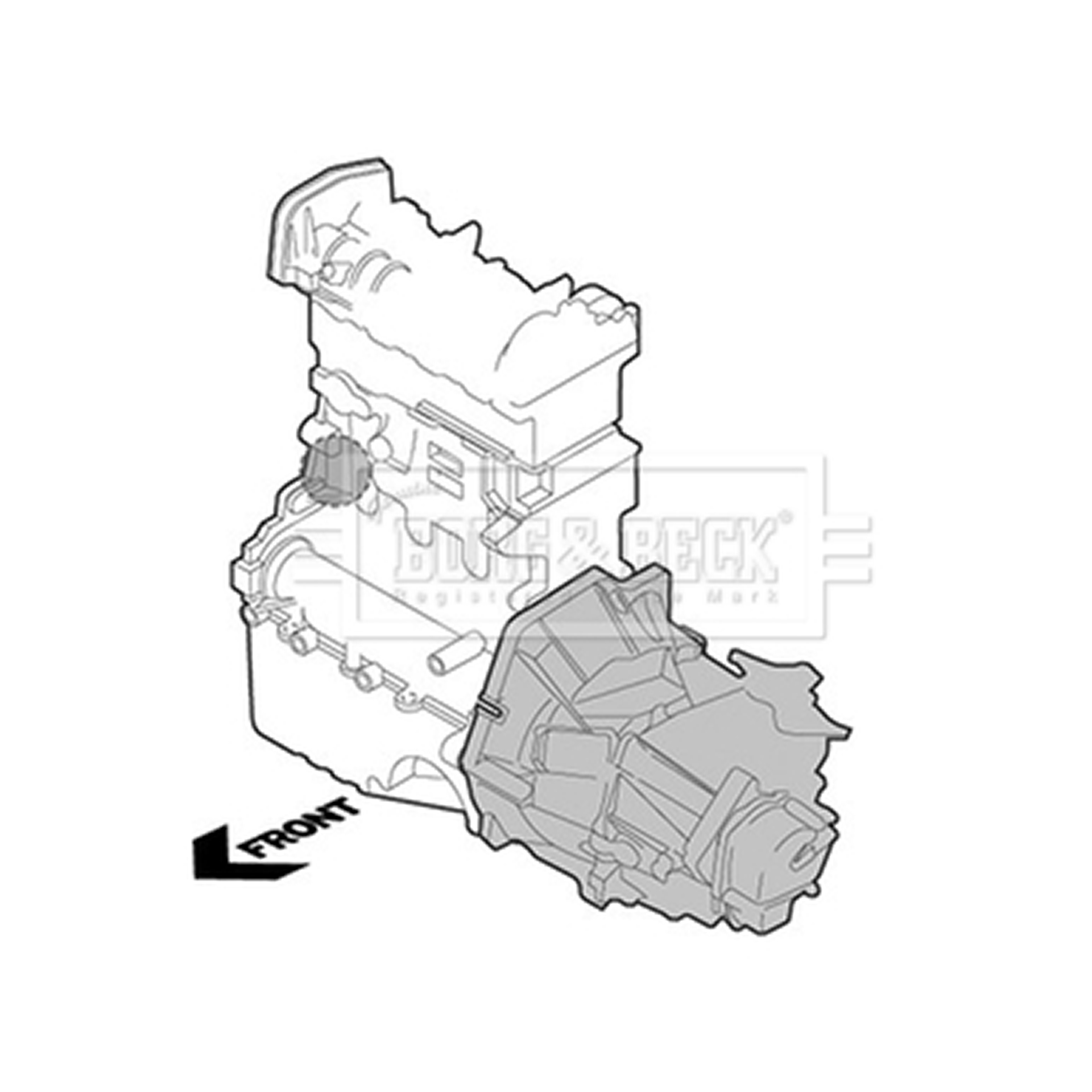 BEM4117 BORG & BECK - Опора  двигуна1