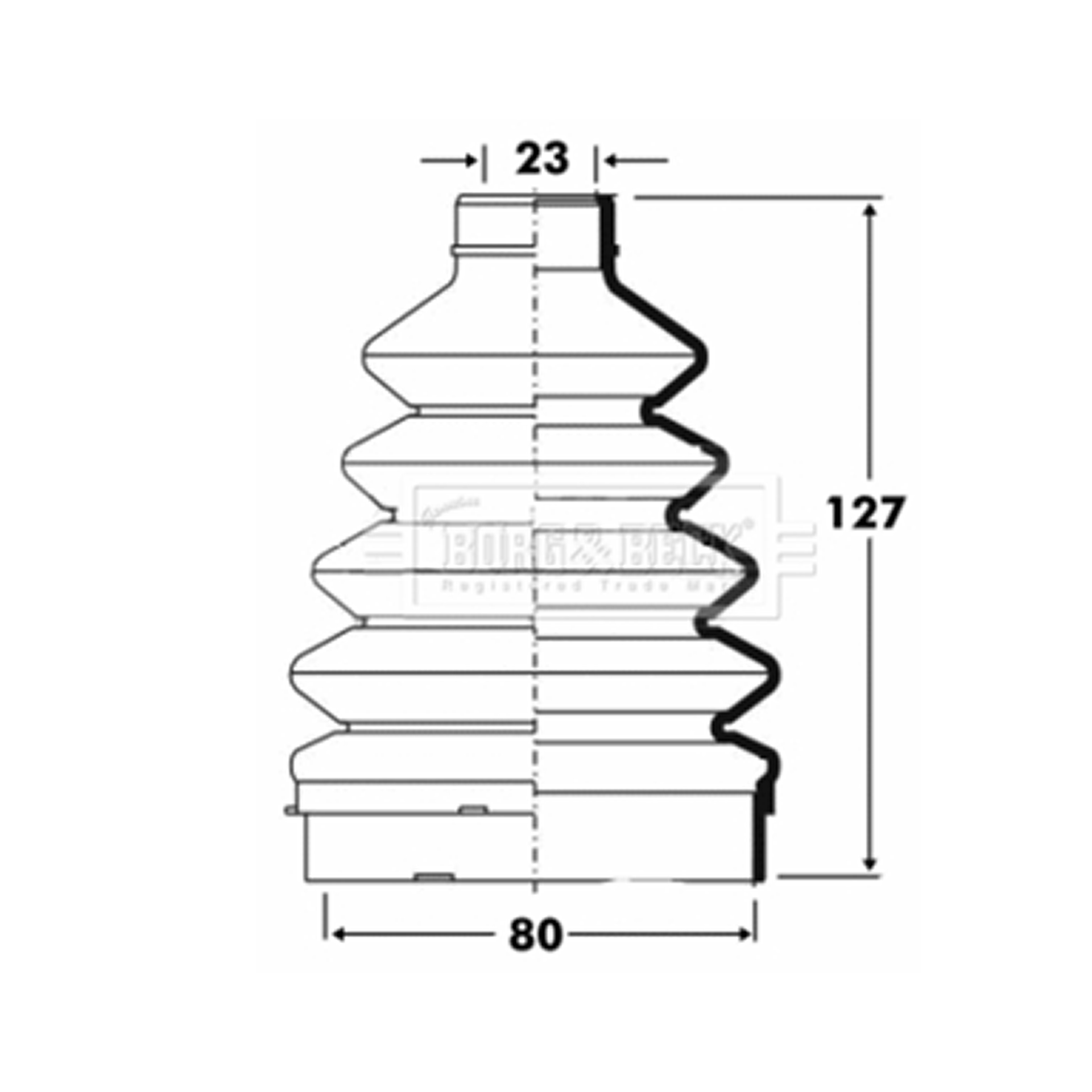 BCB6099 BORG & BECK - Пильовик привідного вала к-т1