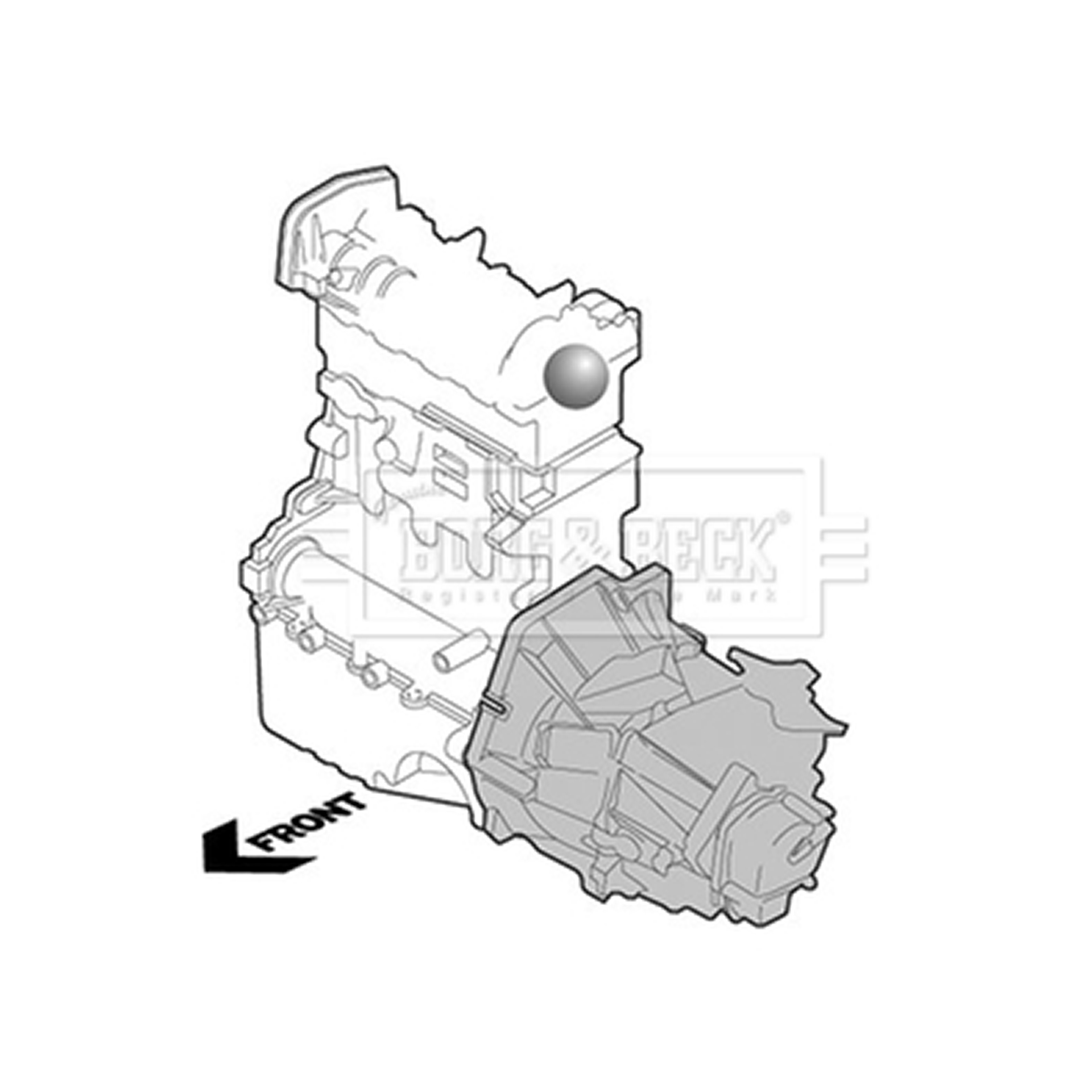 BEM3981 BORG & BECK - Опора  двигуна1