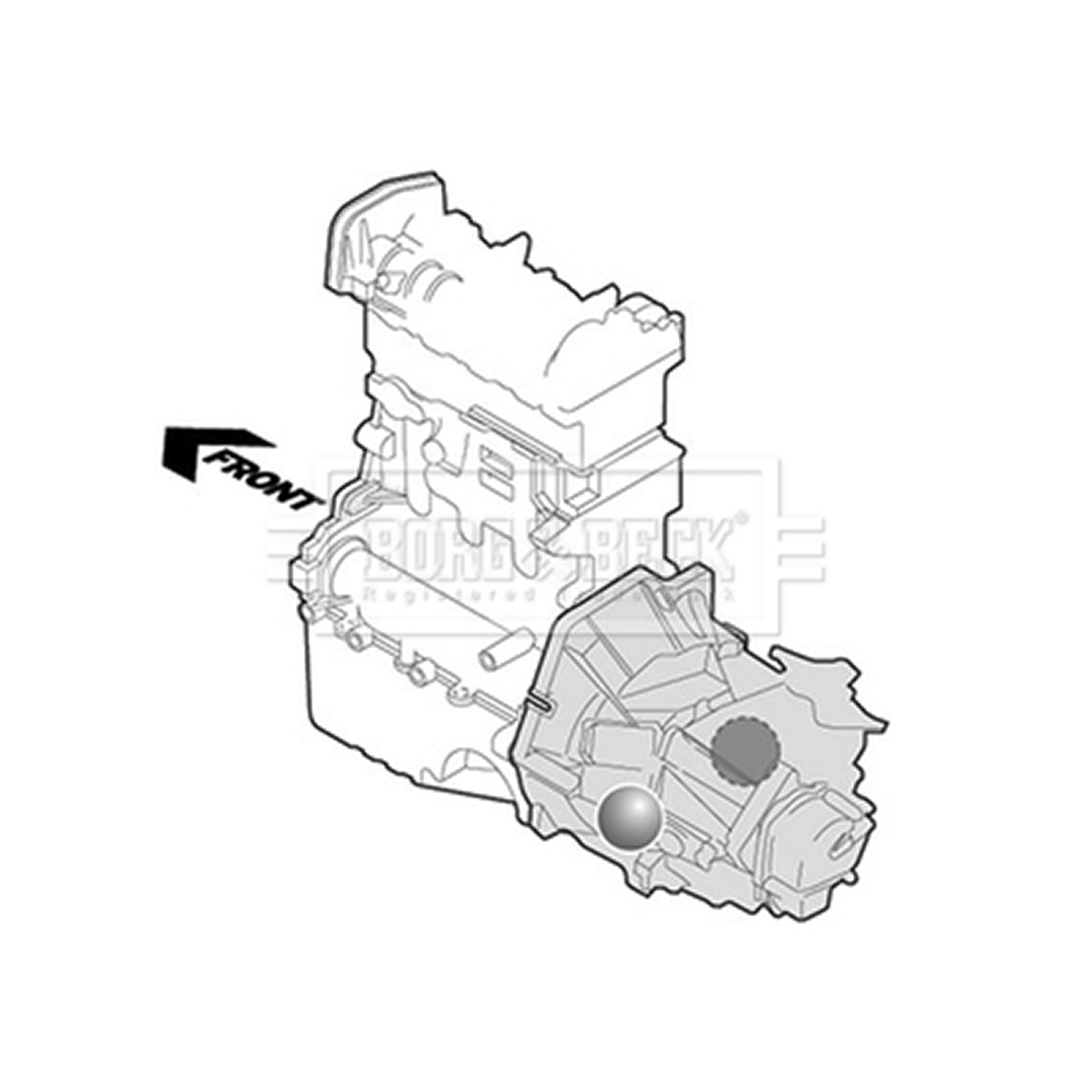 BEM3206 BORG & BECK - Опора  двигуна1