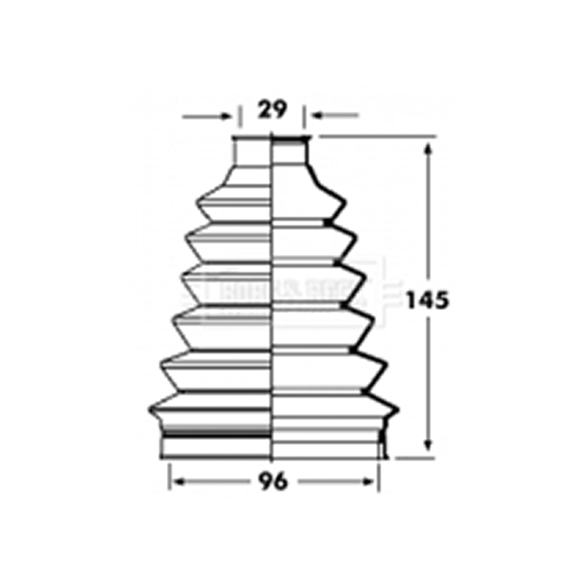 BCB2361 BORG & BECK - Пильовик привідного вала к-т1