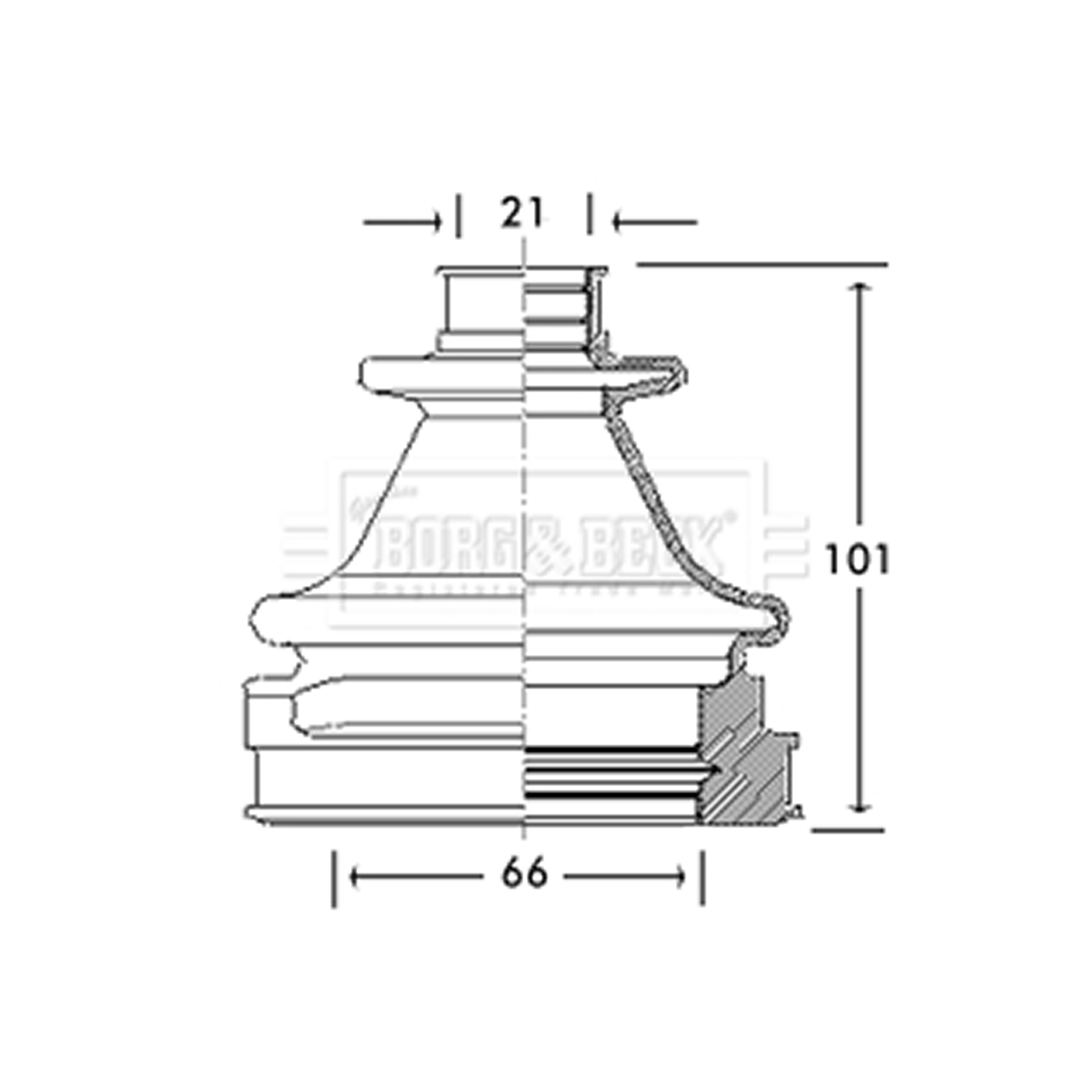 BCB2769 BORG & BECK - Пильовик привідного вала к-т1
