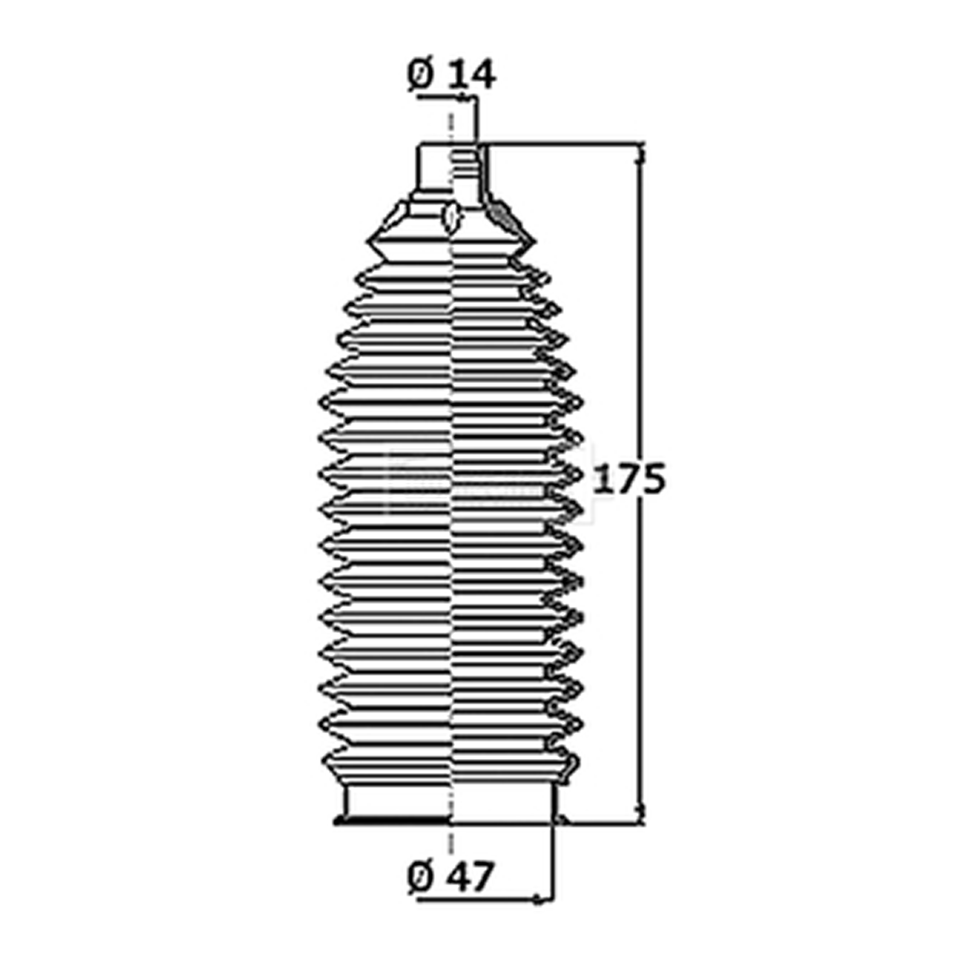 BSG3464 BORG & BECK - Пильовик кермової рейки к-т1