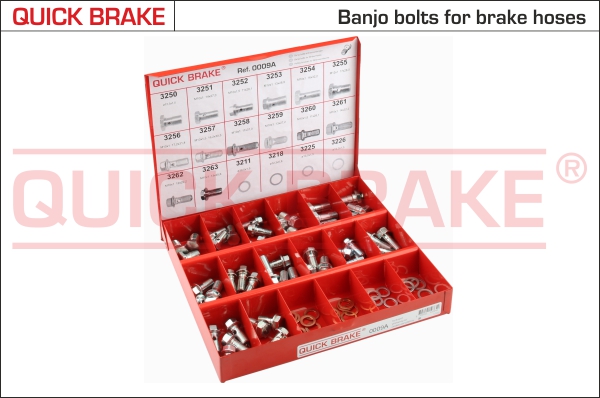 0009A QUICK BRAKE Комплект болтів Banjo (банжо) M10x1-M12x1/11x28.1-17x28/ + шайбы d10x1.5-12.3x0.81