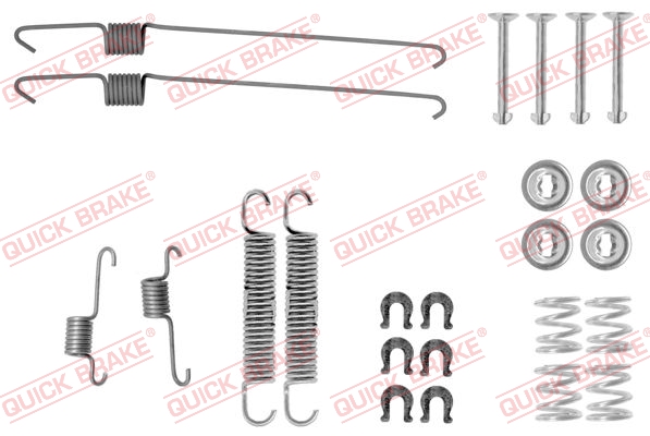 105-0001 QUICK BRAKE Комплект пружинок колодок ручного гальма1