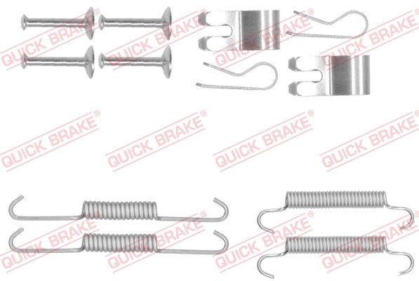 105-0013 QUICK BRAKE Комплект пружинок колодок ручного гальма1
