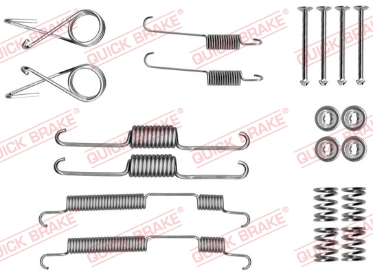 105-0022 QUICK BRAKE Комплект пружинок колодок ручного гальма1