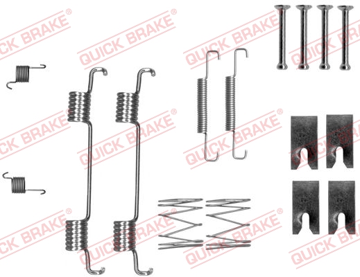 105-0023 QUICK BRAKE Комплект пружинок колодок ручного гальма1