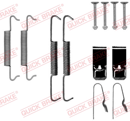 105-0027 QUICK BRAKE Комплект пружинок колодок ручного гальма1