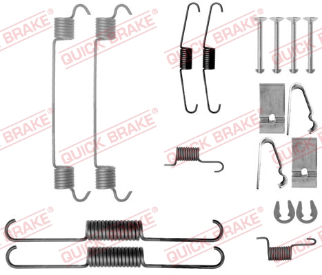 105-0038 QUICK BRAKE Комплект пружинок колодок ручного гальма1