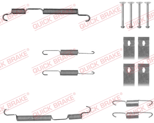 105-0050 QUICK BRAKE Комплект пружинок колодок ручного гальма1