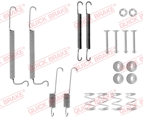 105-0628 QUICK BRAKE Комплект пружинок колодок ручника Opel Corsa A/Kadett D 1.0-1.5TD 79-93 (Delco)1