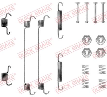 105-0657 QUICK BRAKE Комплект пружинок колодок ручника Renault Megane I -03 (203x38) Bendix1