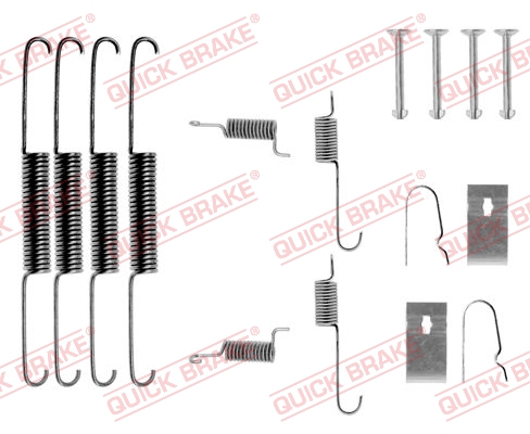 105-0664 QUICK BRAKE Комплект пружинок колодок ручного гальма1