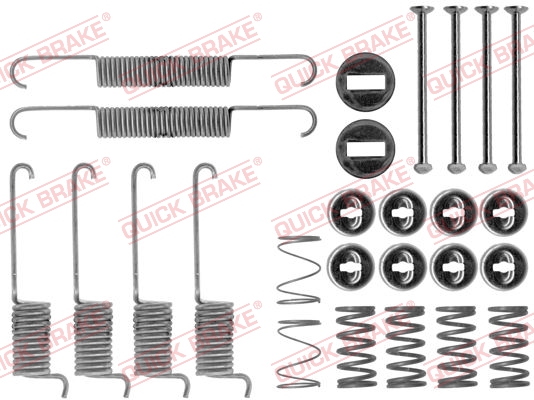 105-0715 QUICK BRAKE Комплект пружинок колодок ручника MB 207-310D1