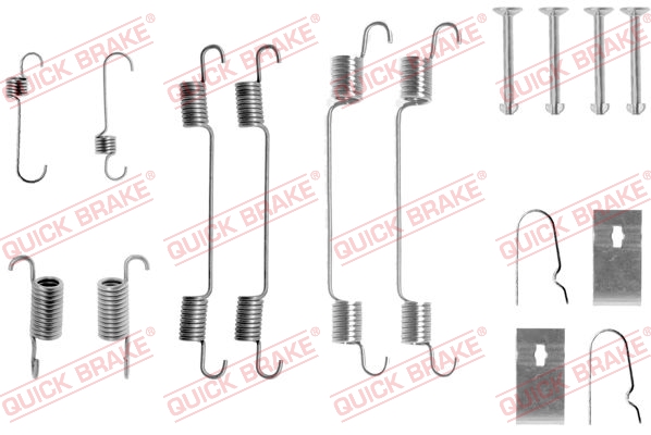 105-0722 QUICK BRAKE Комплект пружинок колодок ручного гальма1