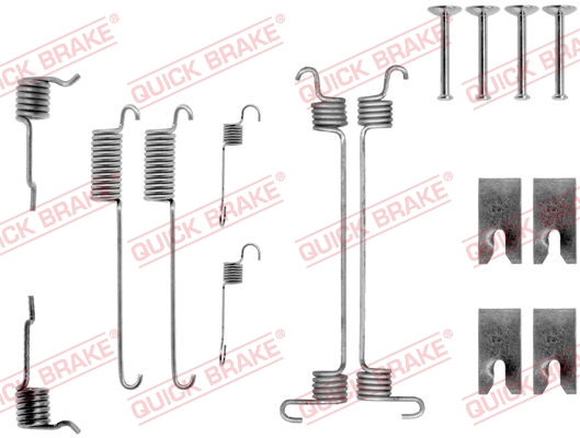 105-0731 QUICK BRAKE Комплект пружинок колодок ручника Ford Escort/Mondeo I 1.3-2.0 90-00 (TRW)1