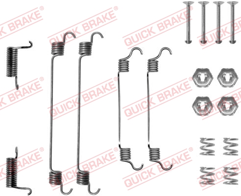 105-0737 QUICK BRAKE Комплект пружинок колодок ручного гальма1