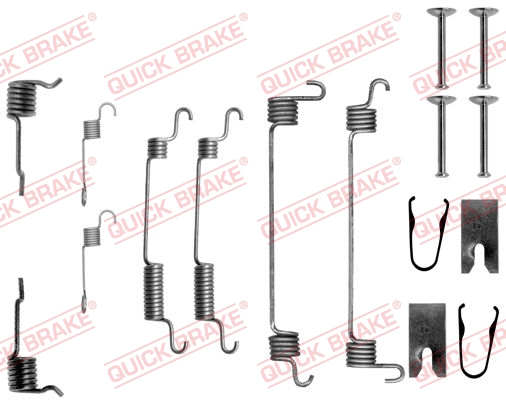 105-0764 QUICK BRAKE Комплект пружинок колодок ручного гальма1