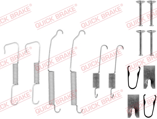 105-0773 QUICK BRAKE Комплект пружинок колодок ручника MB A-class (W168)/(W124) 85-04 (Lucas)1