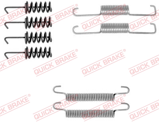 105-0774 QUICK BRAKE Комплект пружинок колодок ручника VW LT 28-35/MB Sprinter 208-316 (160x25) (Ate1