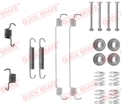 105-0777 QUICK BRAKE Комплект пружинок колодок ручника Renault Kangoo 97- (203,2x38,5) Lucas1