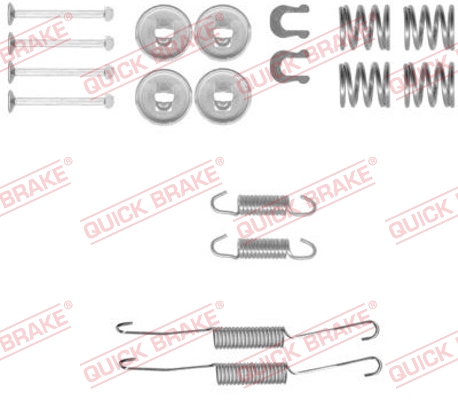 105-0778 QUICK BRAKE Комплект пружинок колодок ручного гальма1