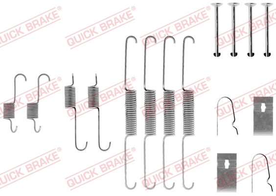 105-0782 QUICK BRAKE Комплект пружинок колодок ручного гальма1