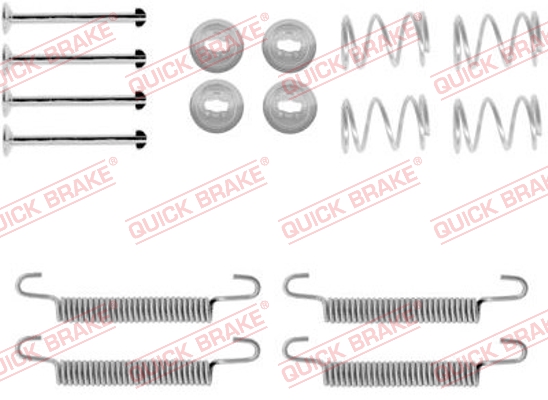 105-0791 QUICK BRAKE Комплект пружинок колодок ручника Opel Omega B/Vectra A 89- (Ate)1