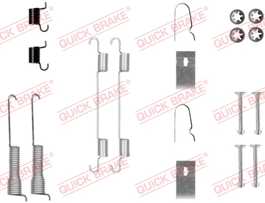 105-0800 QUICK BRAKE Комплект пружинок колодок ручного гальма1