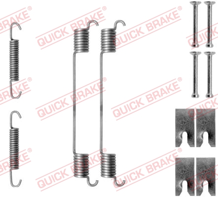105-0814 QUICK BRAKE Комплект пружинок колодок ручника Ford Connect 1.8TD 02-1