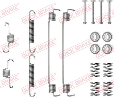 105-0819 QUICK BRAKE Комплект пружинок колодок ручника Renault Logan/Clio 1.2-1.9dTi 98- (Bosch)1