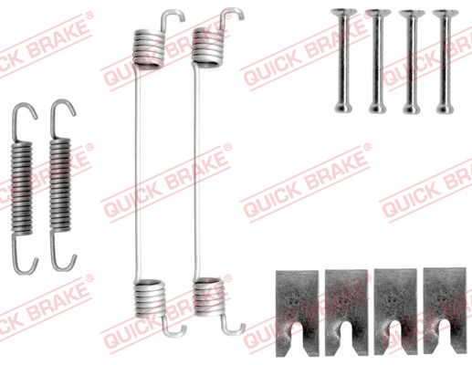 105-0827 QUICK BRAKE Комплект пружинок колодок ручника Renault Clio 05- (203x38)1