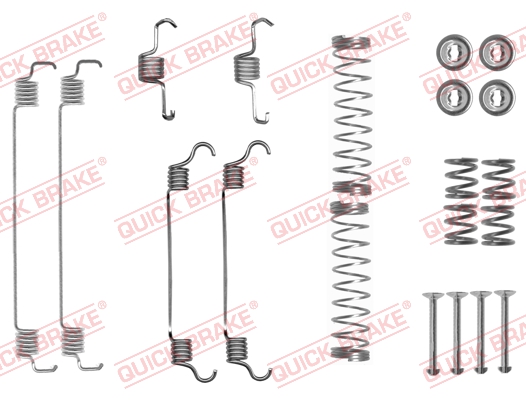 105-0835 QUICK BRAKE Комплект пружинок колодок ручника Citroen C2/C3/C4/Peugeot 208/301 02-1