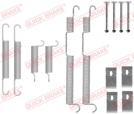 105-0844 QUICK BRAKE Комплект пружинок колодок ручного гальма1