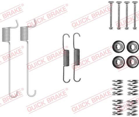 105-0848 QUICK BRAKE Комплект пружинок колодок ручника Nissan X-Trail 2.0-2.5 01-13 (Akebono)1